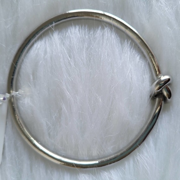 NWT Women's Jewelry Silver Round Shape Bangle Bracelet - Picture 1 of 3